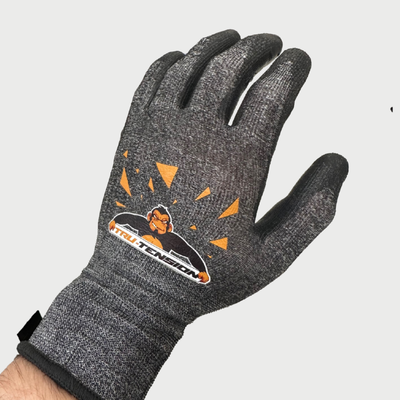 Black mechanics gloves